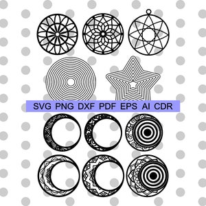 Dreamcatcher bundle svg, Boho dreamer, Ręcznie robione pliki cricut laser cut, Makrama wiszący cyfrowy wzór, Dream hunter Decoration dxf, pdf