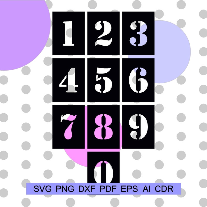 Printable 6 Number Stencil Etsy Printable 6 Number Stencil Etsy