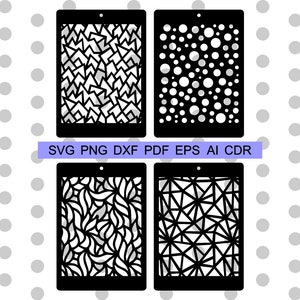 Wzór szablonu SVG, Pakiet tła SVG, Kolekcja paneli SVG PDF, Geometryczny projekt SVG, Plik do cięcia pakietu Tumbler Bundle dla sylwetki Cricut