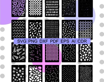NEW Panel collection svg files, Geometric pattern designs, Seamless pattern svg bundle, Tumbler wrap, Decorative border, Laser cut plasma