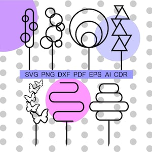 Boho Plant Stake SVG Bundle: 3D Printed Trellis Designs (Digital Download)