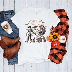 Ghoul Squad, Skeleton Cowgirl Grunge Shirt, Skeleton Western Graphic Tee, Rodeo Graphic Shirt, Trending Halloween Shirt, Western Boutique