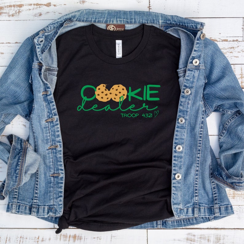 Cookie Dealer Shirt, Troop Number Shirt, Girl Scout Shirt, Cookie Dealer Shirt, Girl Scout Mom Shirt, Scout Troop Shirts, Scout Cookie Shirt image 4