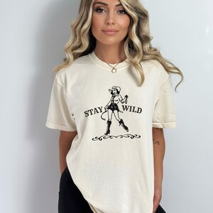 Ladies Stay Wild Shirt, Country Concert Top, Nashville Tee, Western Shirt, Oversized T-Shirt, Rodeo Shirt, Cowgirl Shirt, Wild West Shirt
