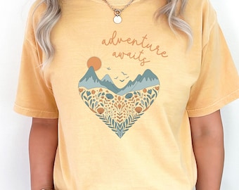 Adventure Awaits Shirt, Camping Shirts, Hiking Shirts, Wanderlust Explore More Tee, Nature Lover Shirt, Travel Shirt, Outdoors Tee
