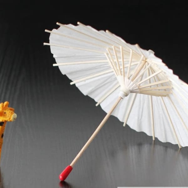 Plain white paper umbrella for crafting use