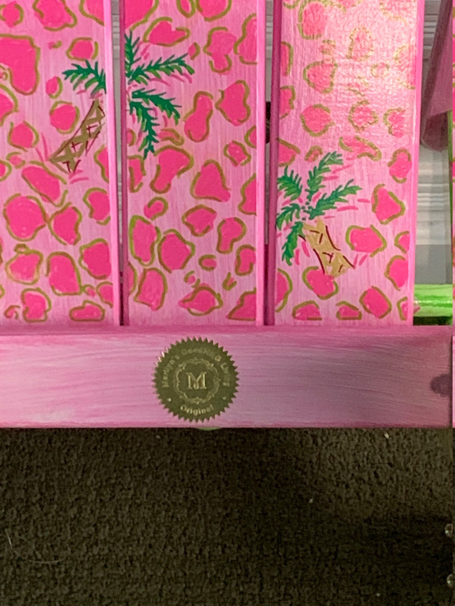 Kids Hand Painted Chair, Palm Tree Rocking Chair, Palm Tree Beach Chair