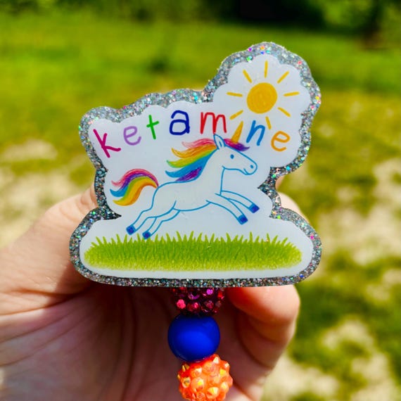 Funny Badge Reel CRNA Anesthesia Ketamine