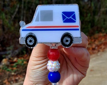 USPS Post Office Employee Id Badge Reel