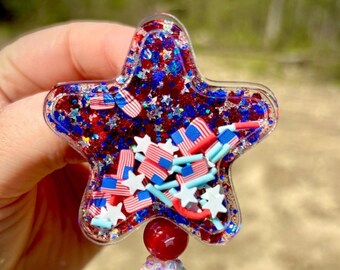 4th of July Star Shaker Badge Reel