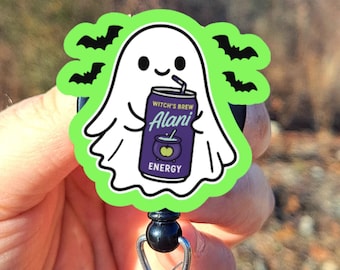 Alani Witch's Brew Halloween Ghost Badge Reel