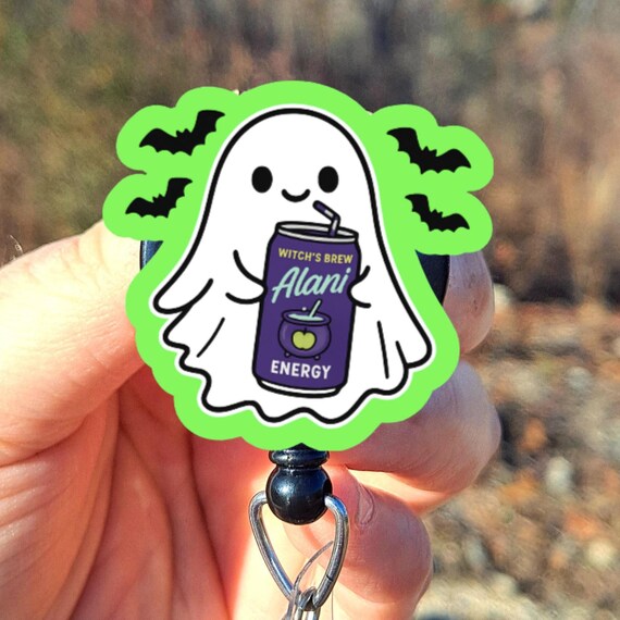 Alani Witch's Brew Halloween Ghost Badge Reel