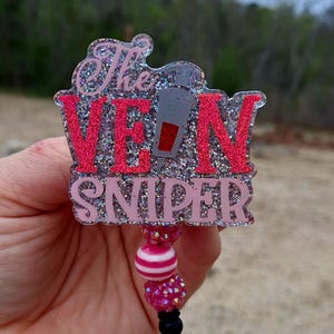 Phlebotomist Vein Sniper Badge Reel