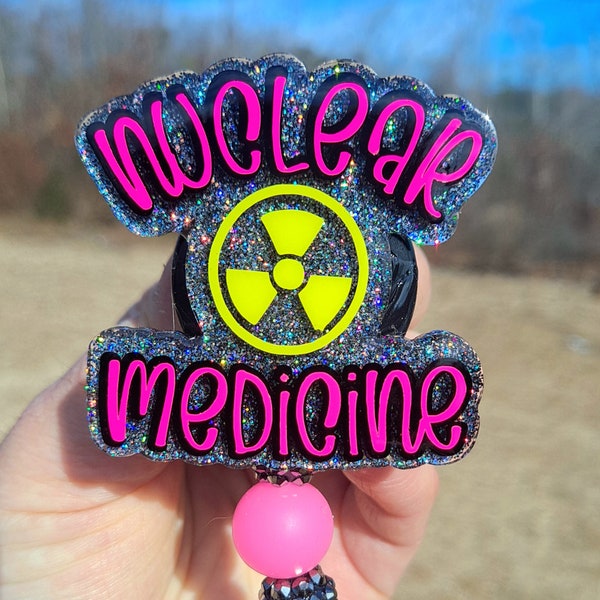 Nuclear Medicine Work Id Badge Reel Holder Clip.