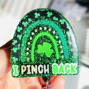 St. Patrick's Day Rainbow Work Id Badge Reel Holder Clip.