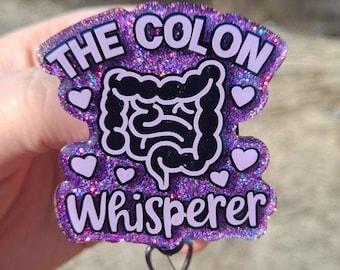 Funny Gi Nurse The Colon Whisperer Work Id Badge Reel