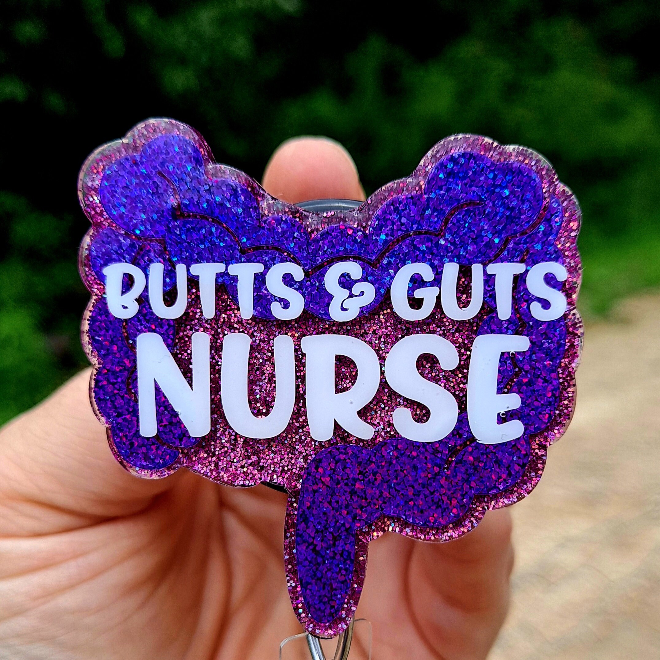 Butts and Guts GI Nurse Work Id Badge Reel Hold Clip. - Etsy