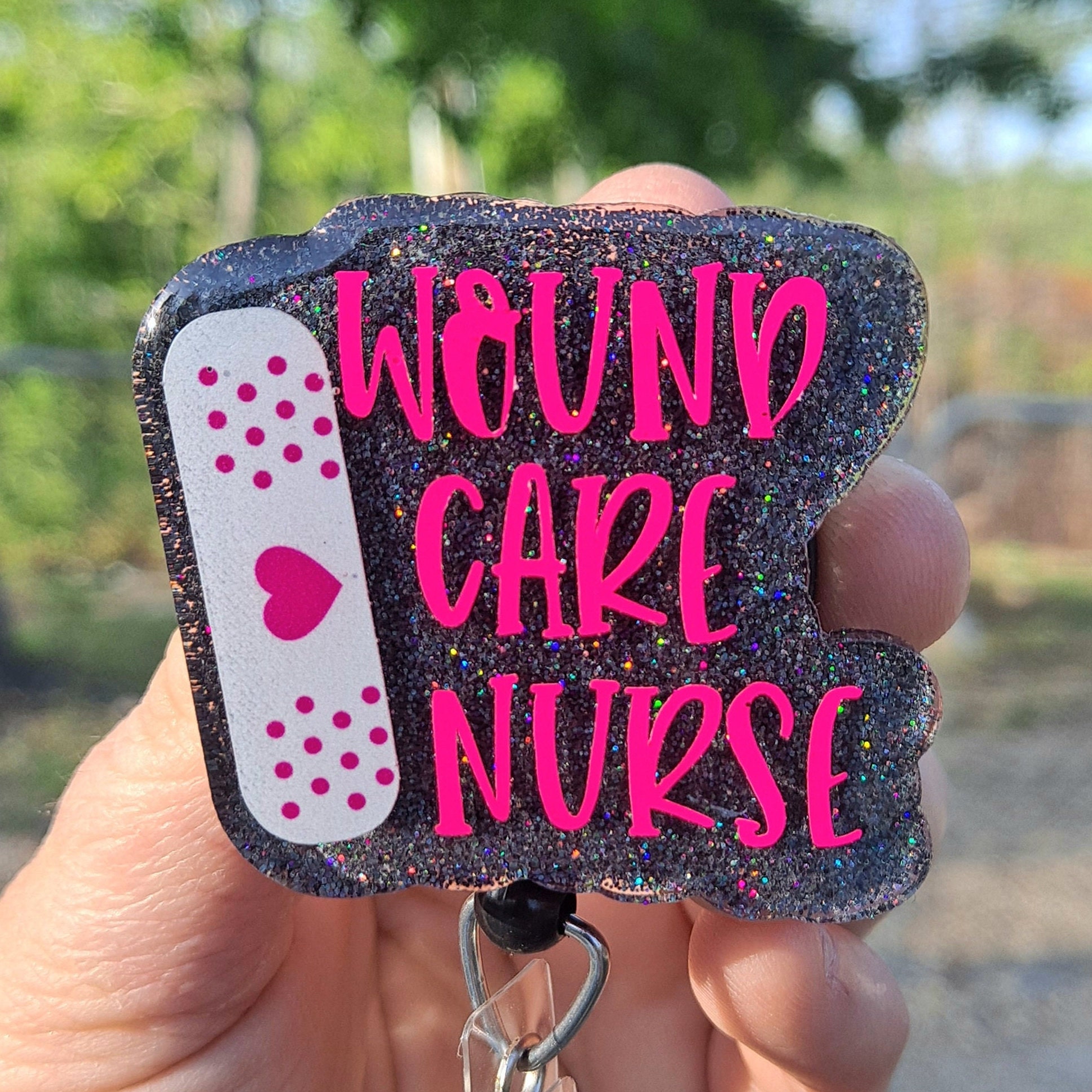Wound Care Nurse Work Id Badge Reel Holder Clip. -  UK