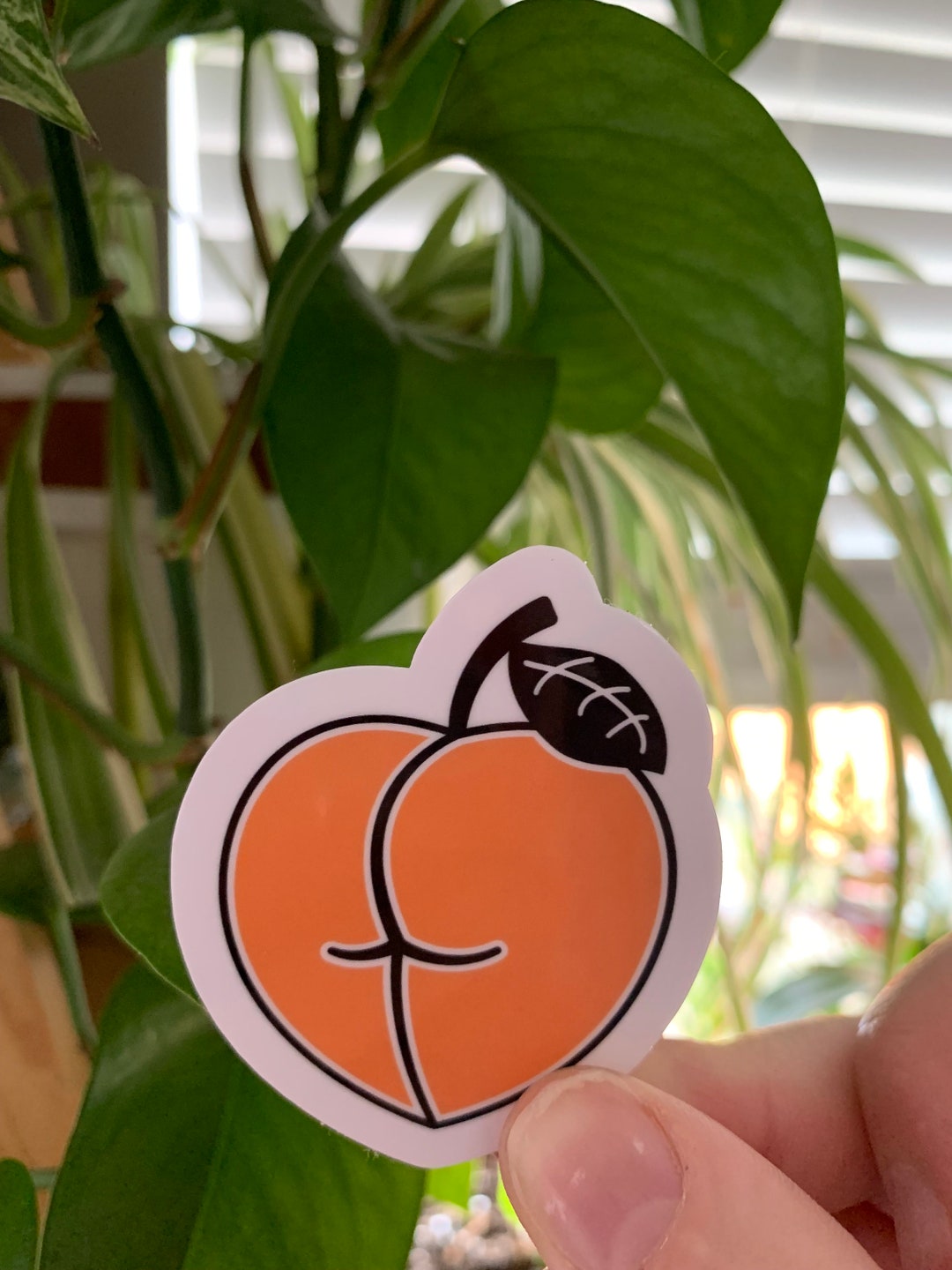 Peach Sticker /bum Sticker / Peach Bum Sticker / Cute Sticker ...