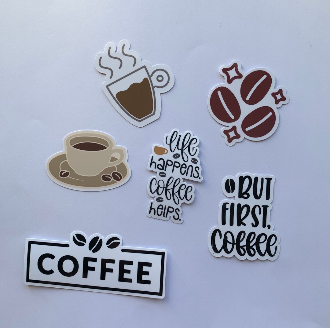 Coffing Sticker Coffee Lover Sticker Pack / Daily Coffee Drinker / Multipack Sticker ...