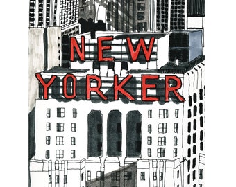 Fine Art Print of the New Yorker Hotel - New York City - New York City Art, NYC Art, NYC Print, New Yorker Art, New York City Print