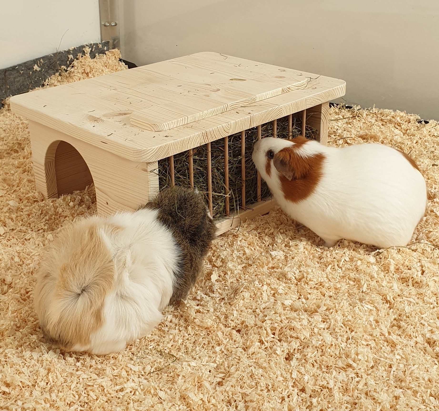 YAFLUG Meerschweinchen Haus Aus Holz - DIY Spielhaus Für Kleintiere