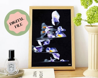 Floral Art - Digital Download Iris Flower | Decorative Poster | Photography | Printable Wall Art