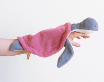 Personalized Sea Turtle Baby Lovey: Bamboo Fleece Blanket Toy