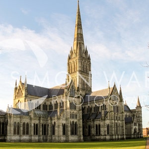 Salisbury Cathedral Print:  With no scaffolding - Magna Carta anniversary