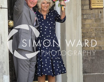 Print:  His Majesty King Charles III and Queen Camilla Visit Salisbury