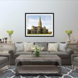 Salisbury Cathedral Framed Print: With no scaffolding - Magna Carta anniversary