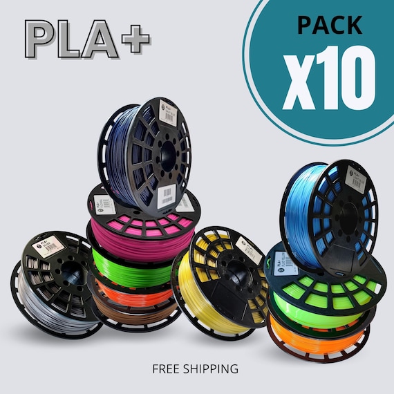 PLA Filament Pack x10 | 1.75mm 2.2lb/1kg 3D Printing Filament | IIID MAX (Send us a message with your color choices)