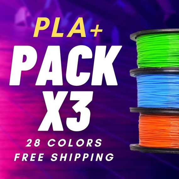 PLA Filament Pack X3 1.75mm 2.2lb/1kg 3D Printing Filament Etsy