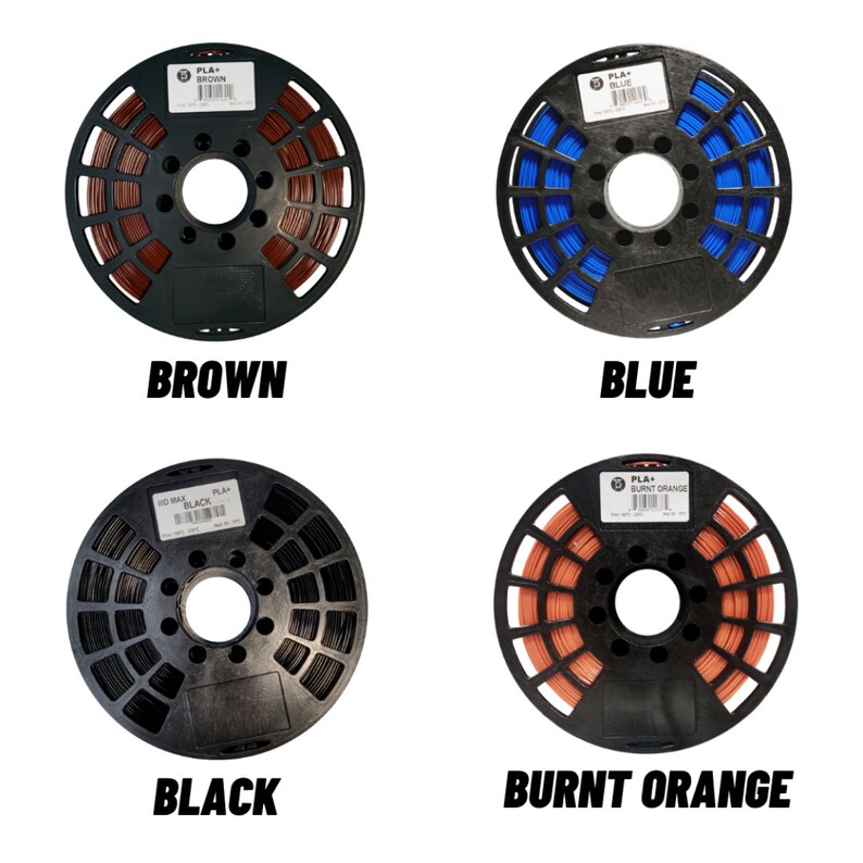 brown PLA Filament
blue PLA Filament
black PLA Filament
burnt orange PLA Filament