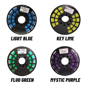 light blue PLA Filament
key lime PLA Filament
fluo green PLA Filament
mystic purple PLA Filament