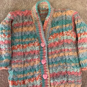Baby 0-3 months Aran style cardigan
