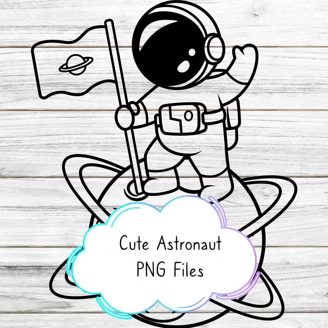 Cute Space Theme Cricut PNG Cut File Transparent Image Instant Digital ...