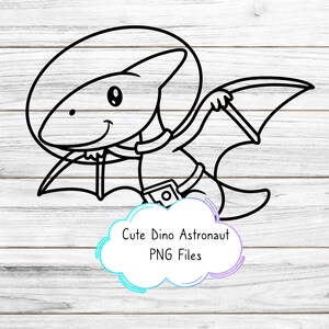 cute space Dino theme Cricut PNG  cut file | Transparent Image  | Instant Digital Download | Space baby Dino Astronaut Single Astronaut PNG