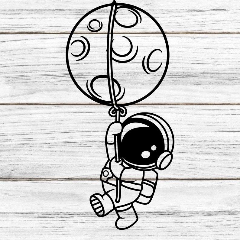 Cute Space Theme Cricut PNG Cut File Transparent Image Instant Digital ...