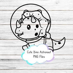 cute space Dino theme Cricut PNG  cut file | Transparent Image  | Instant Digital Download | Space baby Dino Astronaut Single Astronaut PNG