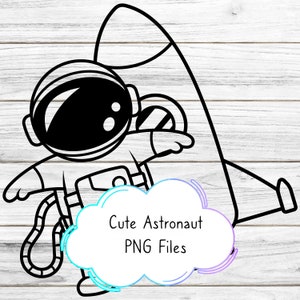 cute space theme Cricut PNG  cut file | Transparent Image  | Instant Digital Download | Space baby Astronaut Single Astronaut PNG