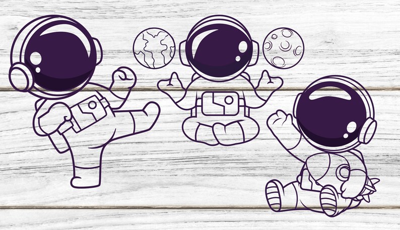 Cute Space Theme Cricut PNG Cut Files | Transparent Image | Instant ...