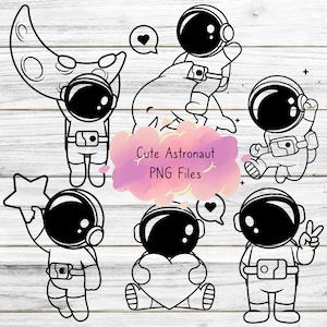 Cute Astronaut File PNG per Cricut - Kids Baby Astronaut Space outerspace bundle 2