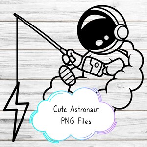 tema de espaço fofo arquivo de corte Cricut PNG | Imagem Transparente | Download Digital Instantâneo | Espaço bebê astronauta único astronauta PNG