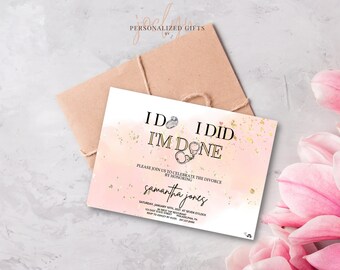 Divorce Party Invitations: Celebration Announcement (Digital Download)