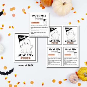 You&#39;ve Been Booed Halloween Printable Set, Boo Halloween Sign, Neighbor Halloween Game, Editable Printable Booed Sign, Games