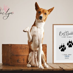 Dog Dad Father&#39;s Day Gifts, Dog Dad Gift, Gifts From The Dog, Paw Prints, Printable Fathers Day