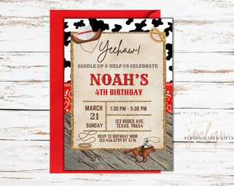Wild West Invitation Etsy France