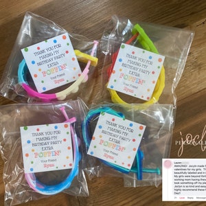 Pop It Bracelet Party Bags, Pop it Goodie Bags, Bracelet Pop Its, Fidget Party Favors, Party Bag Fillers