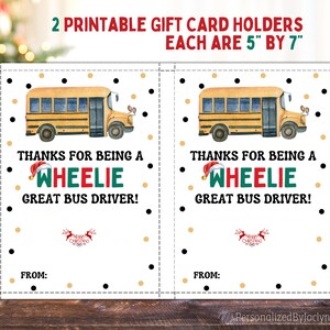 Bus Driver Christmas Gift, Bus Driver Appreciation Gifts PRINTABLE ...